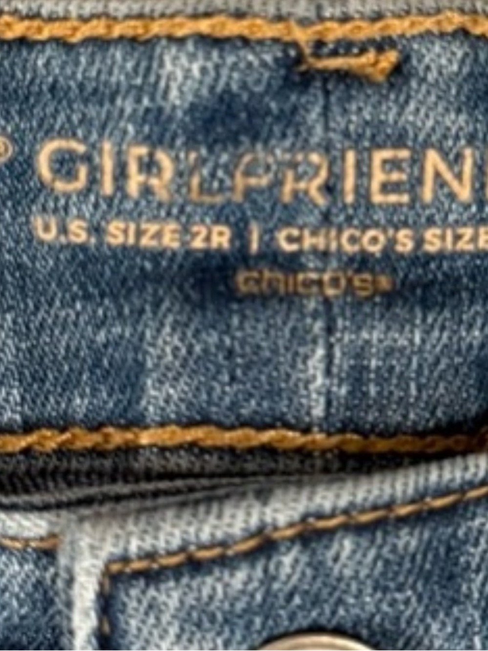 Chico's Light Blue Embroidered Cuff Cropped Jeans - Picture 7 of 7